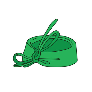 Kids drawing Cartoon Vector illustration pillbox hat Isolated on White Background
