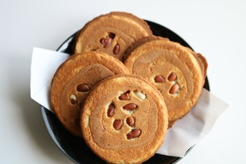 お茶菓子　まめせんべい　背景