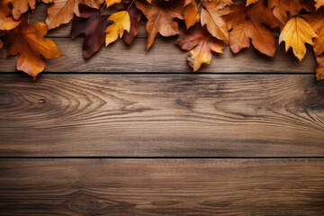 Naklejka na ściany i meble Background seasonal autumnal yellow red wood maple leaf textured nature fall