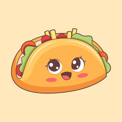Cute Sandwich Character Design Illustration