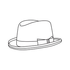 Hand drawn Kids drawing Cartoon Vector illustration hamburg hat Isolated on White Background