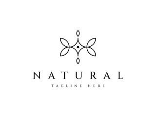 Obraz premium abstract elegant beauty flower logo design