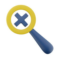 Obraz premium Not Found 3d Icon Illustration