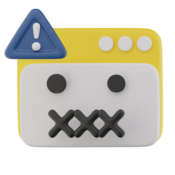 Page Not Found 3d Icon Illustration