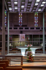 Architecture of Saint Joseph's church in Le Havre, France