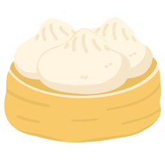 Chinese Steam Buns Illustration