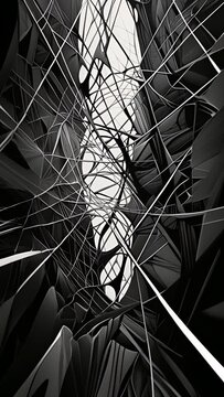 A tangled web of black and white lines, the paradox is a puzzle impossible to solve. It pulls and stretches, warping perspective and defying logic.