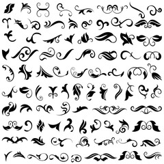 Vector graphic elements for design vector elements. Swirl elements decorative illustration. Classic calligraphy swirls, greeting cards, wedding invitations, royal certificates and graphic design.