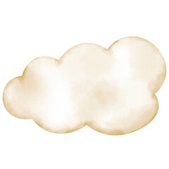 White pastel watercolor puffy cloud