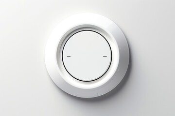 Abstract high tech multicolor button on white background