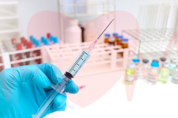 vaccine in needle, The concept of vaccination to prevent disease
