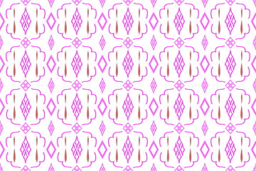 Oriental ethnic art ikat tribal traditional seamless pattern in ethnic design, folk embroidery Aztec geometric art ornament print