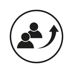 Team growth icon. Career growth of the company icon. Vector illustration .EPS 10.