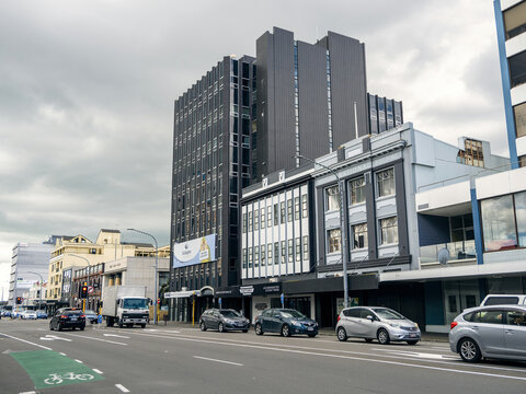 Rangitikei Street, Palmerston North. Palmerston North, New Zealand - November 08, 2023