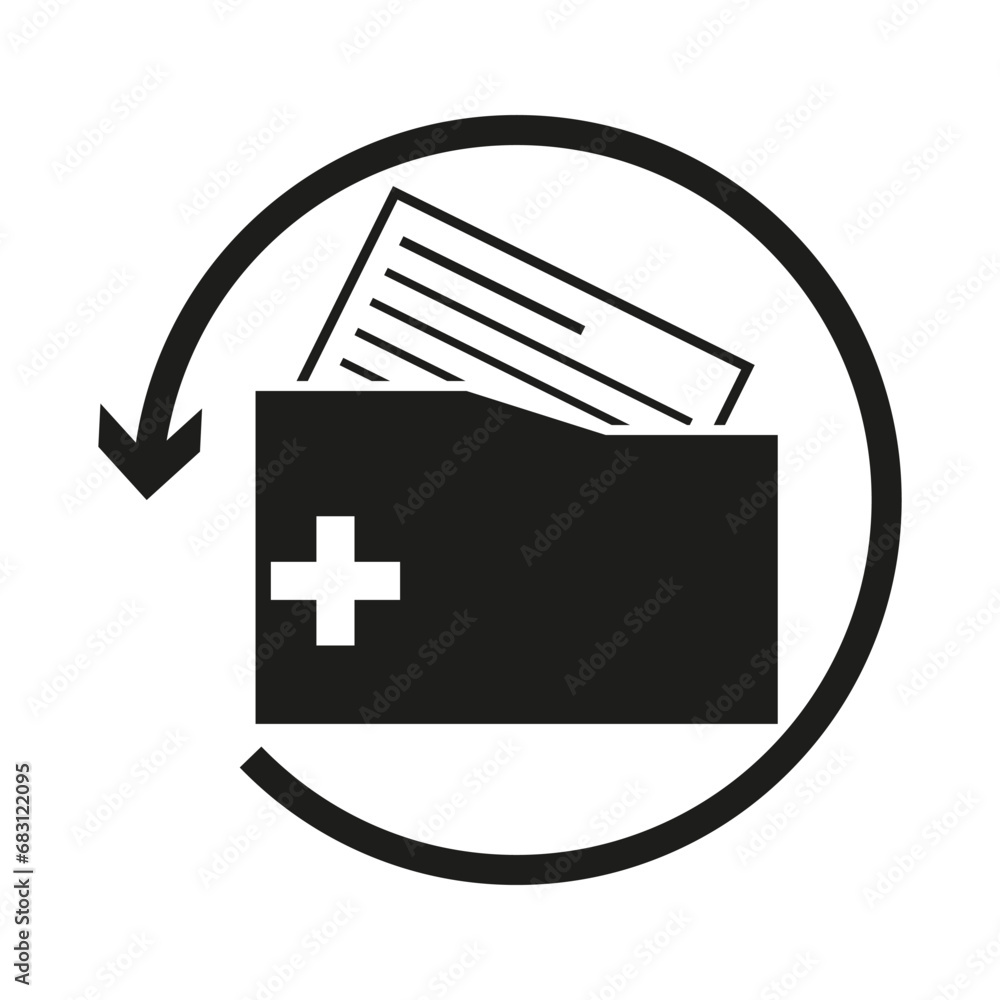 Poster backup and reset folder icon. vector illustration. eps 10.