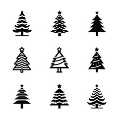 Christmas tree vector icon