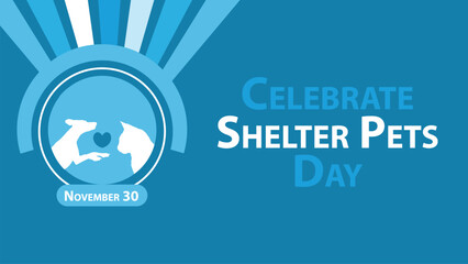 Celebrate Shelter Pets Day vector banner design. Happy Celebrate Shelter Pets Day modern minimal graphic poster illustration. - obrazy, fototapety, plakaty