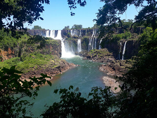 landscapes of the Iguazú Falls on the Argentine side