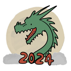 シンプルな辰年の年賀状素材