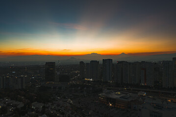 Dawn Over Mexico City Skyline