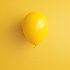 Yellow concept balloon. minimal style, Generative AI 