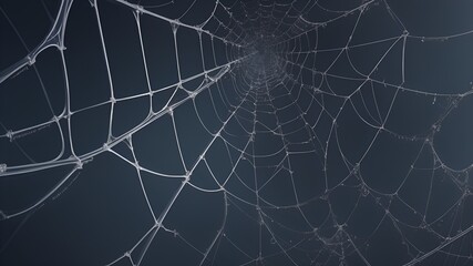 spider web with dew drops