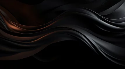Deurstickers Black wave abstact background texture © HM Design