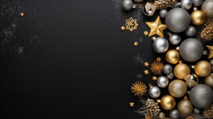 copy space of isolated background with minimal christmas decoration