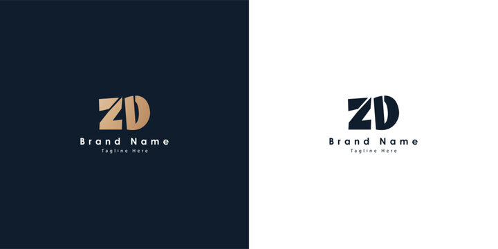 ZD Letters vector logo design