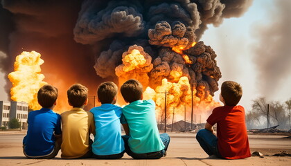 Innocence Amidst Chaos: The Fiery Explosion