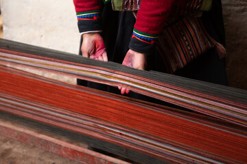 Peruvian Woman Weaving