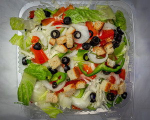 salad with cheese and olives