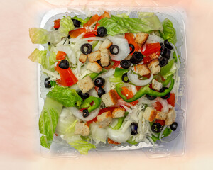 salad with cheese and olives