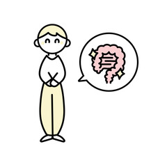 腸がキレイで元気な男性