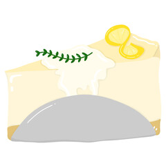 Lemon cream cheese pie drawing