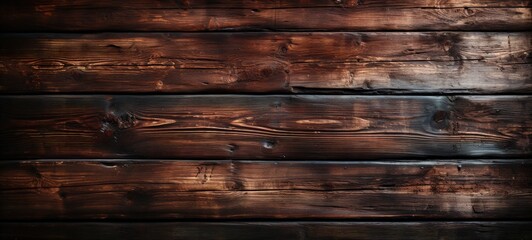 Rustic and Aged Wooden Plank Wall with Visible Wood Grain Details