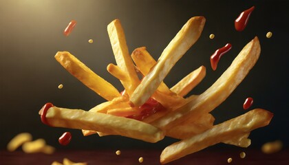 French fries background