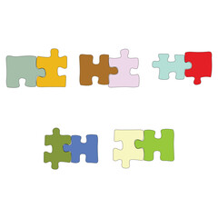Fototapeta premium Two Part Puzzle Chain