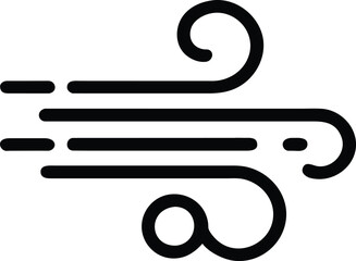 Icon design related to wind force