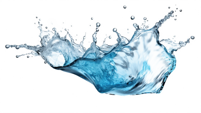 water splash element on isolated background
