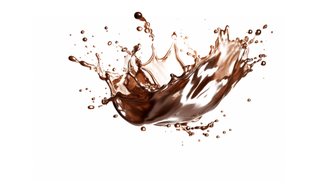 coffee splash element on isolated background