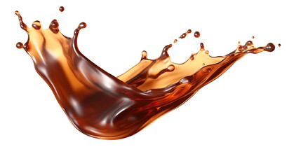 soy sauce splash element on isolated background