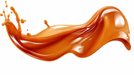 soy sauce splash element on isolated background