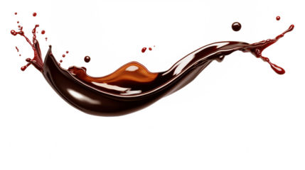 soy sauce splash element on isolated background