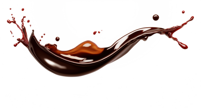 soy sauce splash element on isolated background