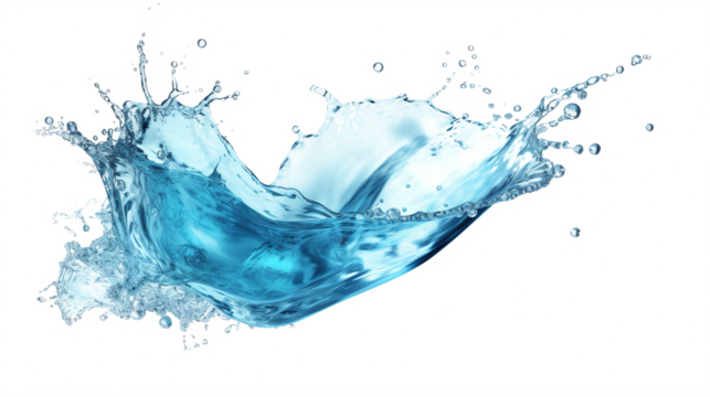 water splash element on isolated background