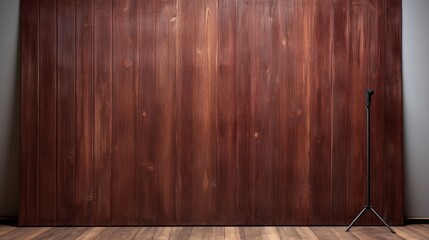 Design a high-resolution photograph featuring a rich, mahogany-colored wooden backdrop.