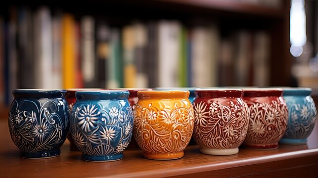 Coloured dutch delftware pottery.UHD wallpaper
