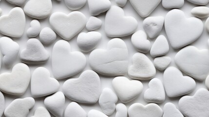 Fototapeta na wymiar White spa Heart stones Wall Mural on concrete board. Seamless pattern tile. Valentine's day-wedding. for Print. fabric textile. wall wallpaper graphics. Copy space.