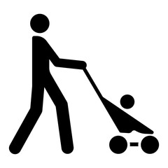 "Pushchair allowed" sign
